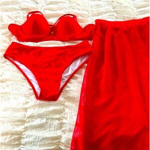 Brand new Bikini with cover up skirt